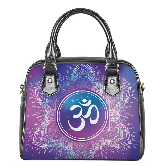Spiritual Om Mandala Print Shoulder Handbag