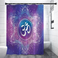 Spiritual Om Mandala Print Shower Curtain