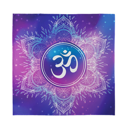 Spiritual Om Mandala Print Silk Bandana