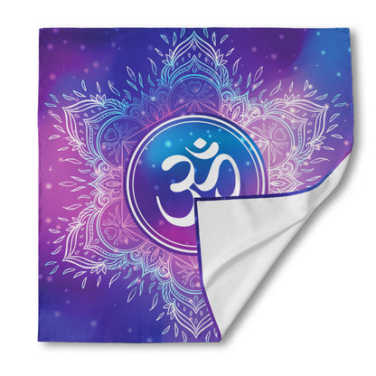 Spiritual Om Mandala Print Silk Bandana