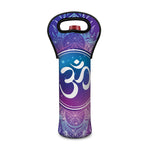 Spiritual Om Mandala Print Single Neoprene Wine Tote