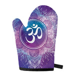 Spiritual Om Mandala Print Single Oven Mitt