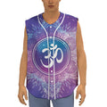 Spiritual Om Mandala Print Sleeveless Baseball Jersey