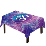 Spiritual Om Mandala Print Tablecloth