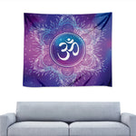 Spiritual Om Mandala Print Tapestry