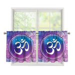 Spiritual Om Mandala Print Tier Curtains