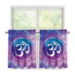 Spiritual Om Mandala Print Tier Curtains