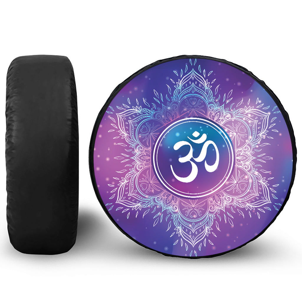 Spiritual Om Mandala Print Tire Cover