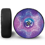 Spiritual Om Mandala Print Tire Cover With Camera Hole