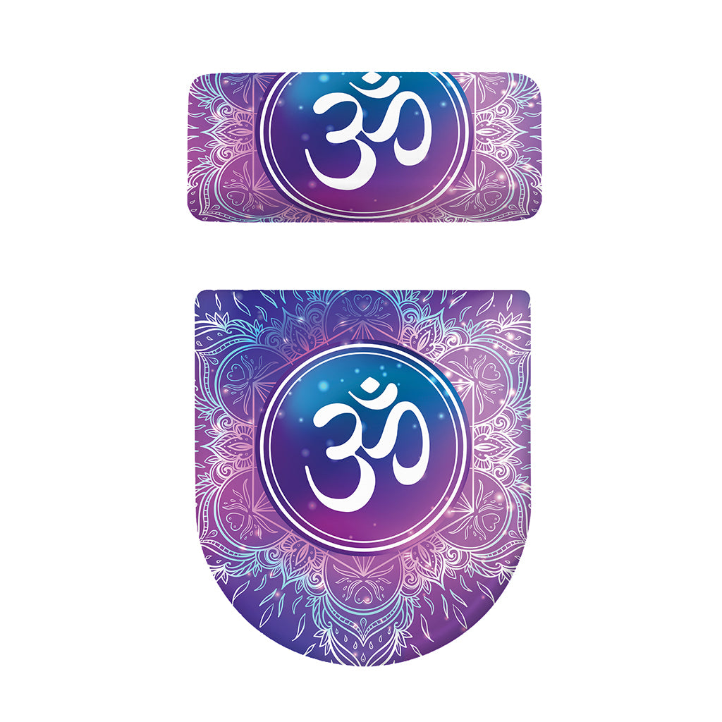 Spiritual Om Mandala Print Toilet Lid And Tank Cover Set