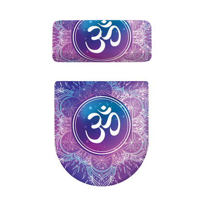 Spiritual Om Mandala Print Toilet Lid And Tank Cover Set