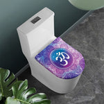 Spiritual Om Mandala Print Toilet Lid Cover