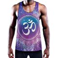 Spiritual Om Mandala Print Men's Workout Tank Top