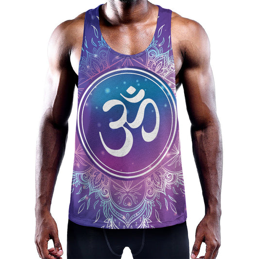 Spiritual Om Mandala Print Training Tank Top
