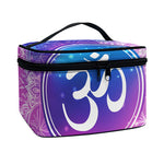 Spiritual Om Mandala Print Travel Makeup Bag