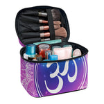 Spiritual Om Mandala Print Travel Makeup Bag