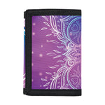 Spiritual Om Mandala Print Trifold Wallet