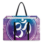 Spiritual Om Mandala Print Utility Tote Bag