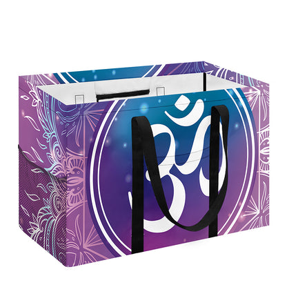 Spiritual Om Mandala Print Utility Tote Bag
