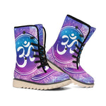 Spiritual Om Mandala Print Winter Boots