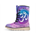 Spiritual Om Mandala Print Winter Boots