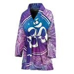 Spiritual Om Mandala Print Women's Bathrobe