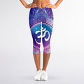 Spiritual Om Mandala Print Women's Capri Leggings