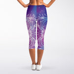 Spiritual Om Mandala Print Women's Capri Leggings