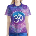 Spiritual Om Mandala Print Women's Polo Shirt