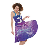 Spiritual Om Mandala Print Women's Sleeveless Dress
