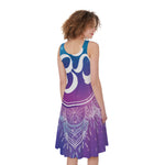 Spiritual Om Mandala Print Women's Sleeveless Dress