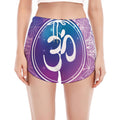 Spiritual Om Mandala Print Women's Split Running Shorts