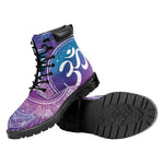 Spiritual Om Mandala Print Work Boots