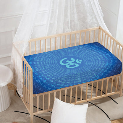 Spiritual Om Sign Print Baby Crib Sheet