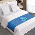 Spiritual Om Sign Print Bed Runner