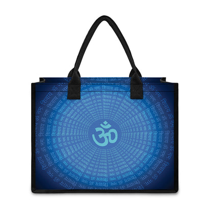 Spiritual Om Sign Print Canvas Tote Bag