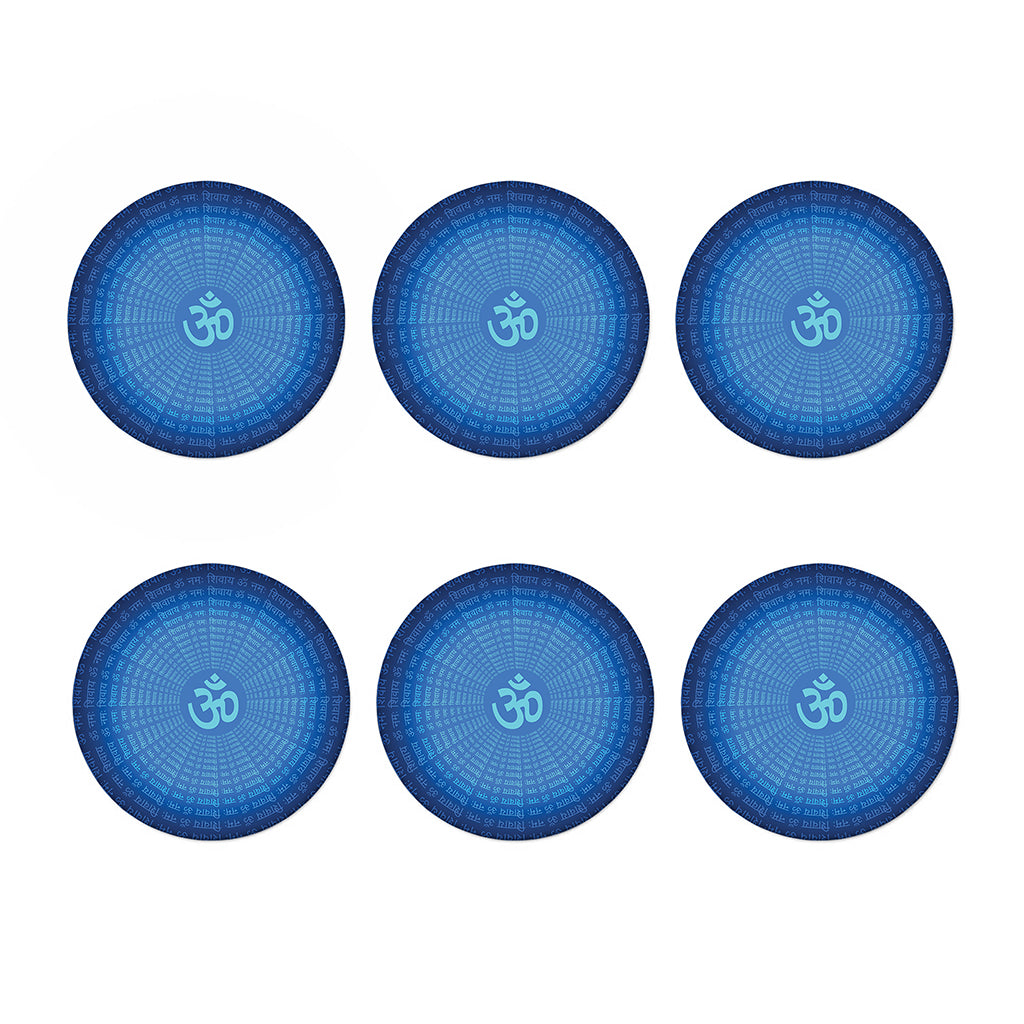 Spiritual Om Sign Print Coaster Set