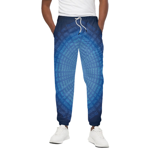 Spiritual Om Sign Print Cotton Pants