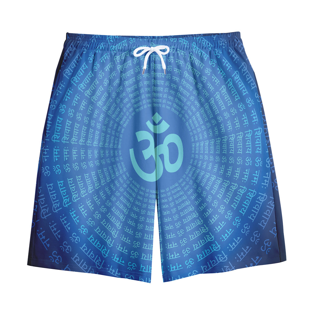 Spiritual Om Sign Print Cotton Shorts