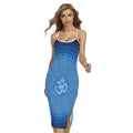 Spiritual Om Sign Print Cross Back Cami Dress