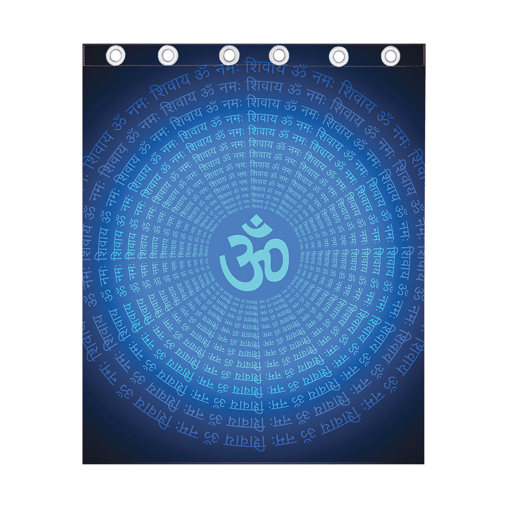 Spiritual Om Sign Print Curtain