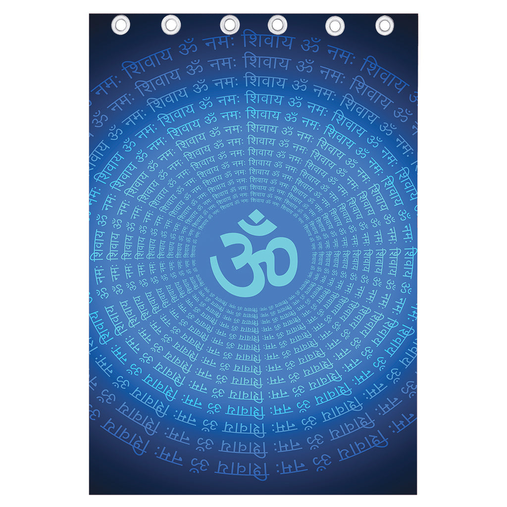 Spiritual Om Sign Print Curtain