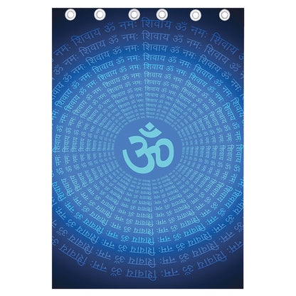 Spiritual Om Sign Print Curtain