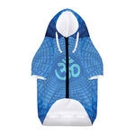 Spiritual Om Sign Print Dog Zip Up Hoodie