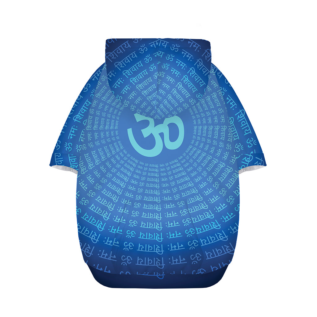 Spiritual Om Sign Print Dog Zip Up Hoodie