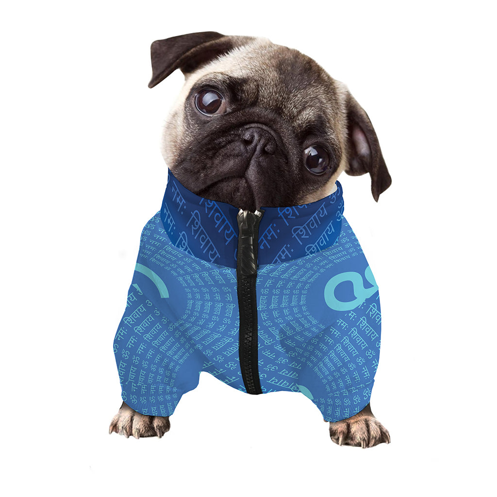 Spiritual Om Sign Print Dog Zip Up Jacket