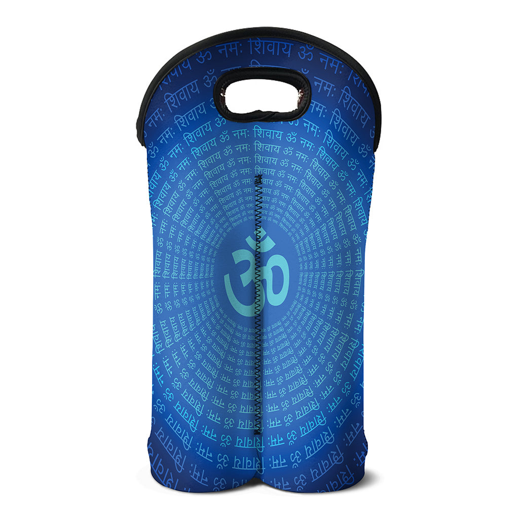 Spiritual Om Sign Print Double Neoprene Wine Tote
