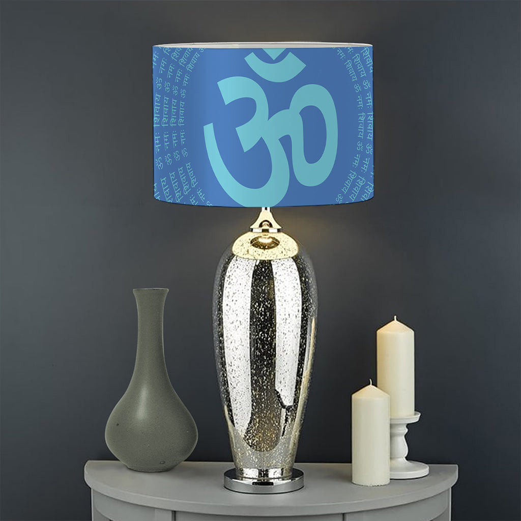 Spiritual Om Sign Print Drum Lamp Shade
