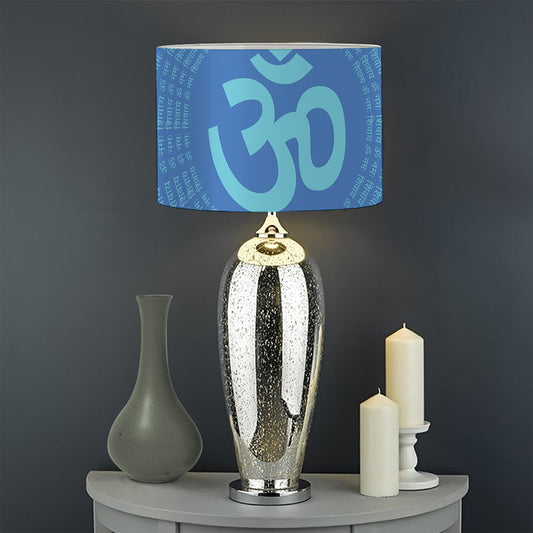 Spiritual Om Sign Print Drum Lamp Shade