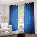 Spiritual Om Sign Print Extra Wide Grommet Curtains